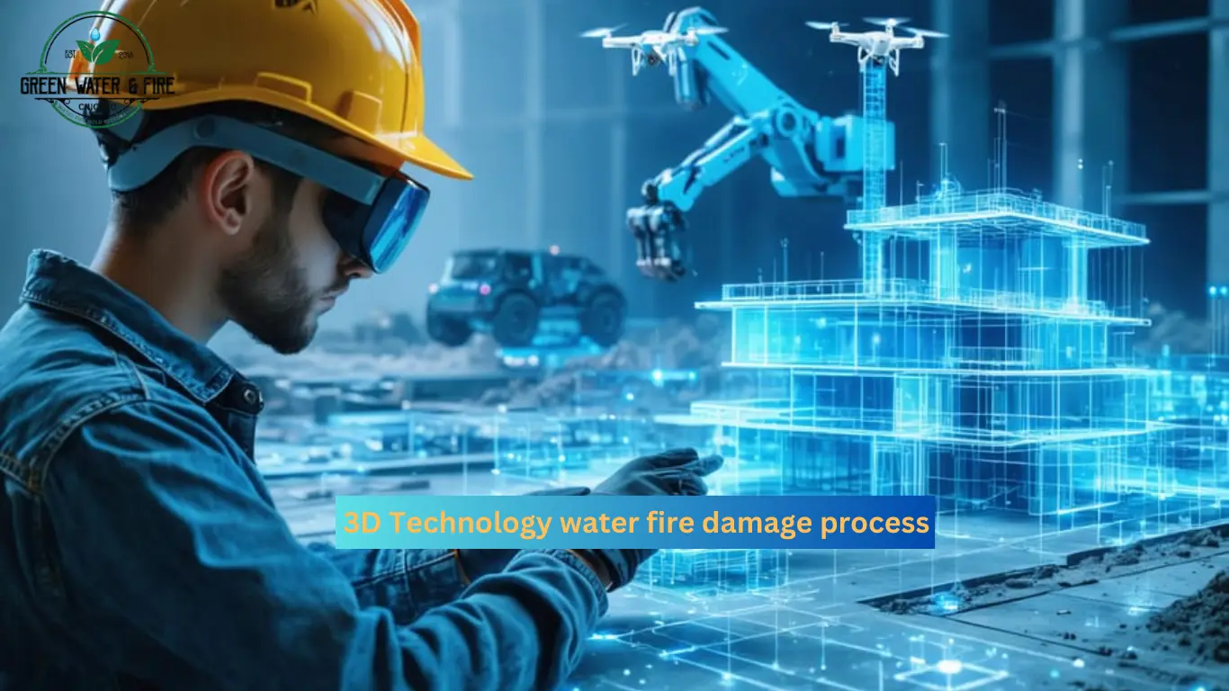 3D Technology water fire damage process